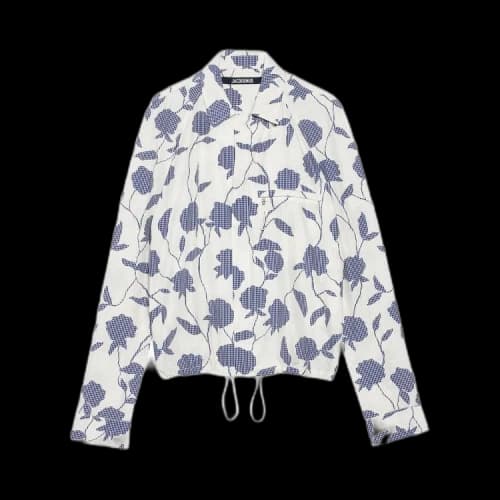 Jacquemus La Chemise Criollo 'Print Roses Dark Navy'