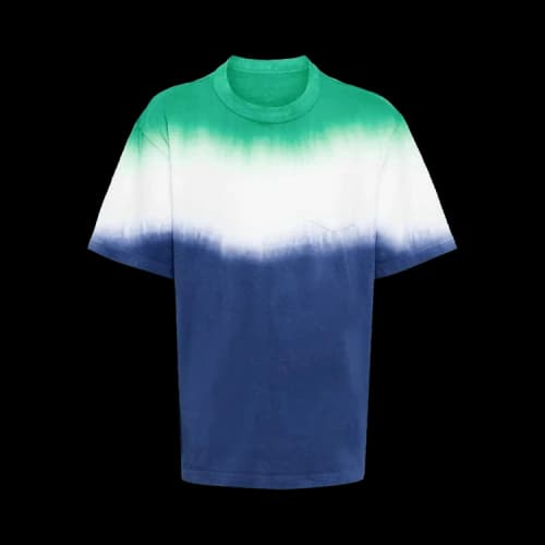 Sacai Dip Dye T-Shirt 'Green/Navy'