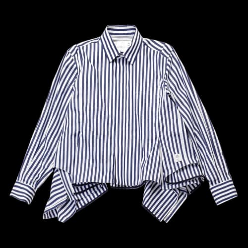 Sacai Thomas Mason Shirt 'Navy Stripe'