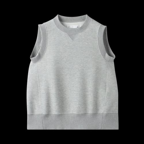 Sacai Sponge Sweat Pullover 'Light Grey'