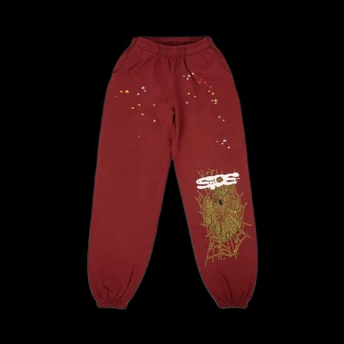 Sp5der Sweatpants 'Maroon'