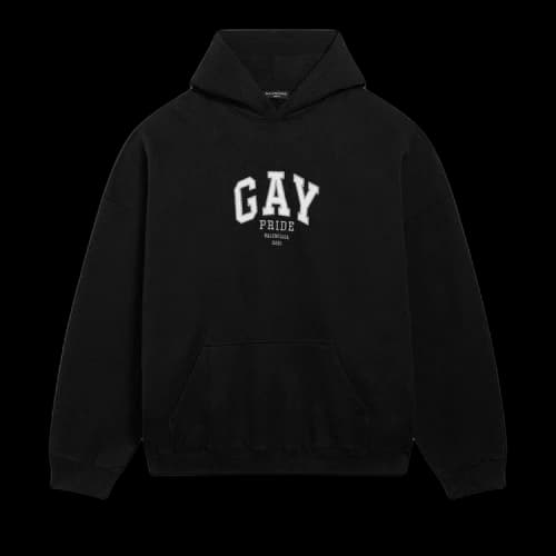 Balenciaga Pride Boxy Hoodie 'Black'