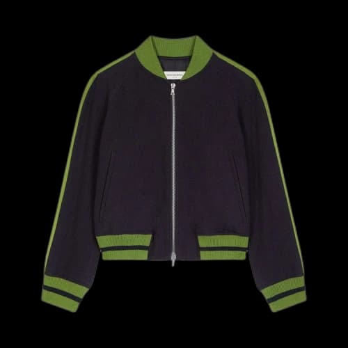 Dries Van Noten Valory Tape Bomber Jacket 'Navy'