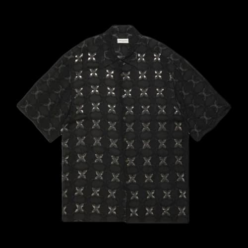 Dries Van Noten Printed Short-Sleeve Shirt 'Anthracite'