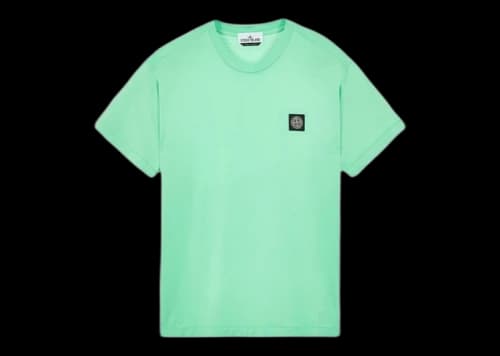 Stone Island 24113 60/2 Cotton Jersey Garment Dyed T-Shirt Light Green