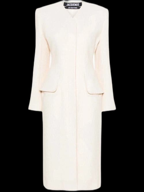Jacquemus Le Manteau Cubo Maxi Coat Off White