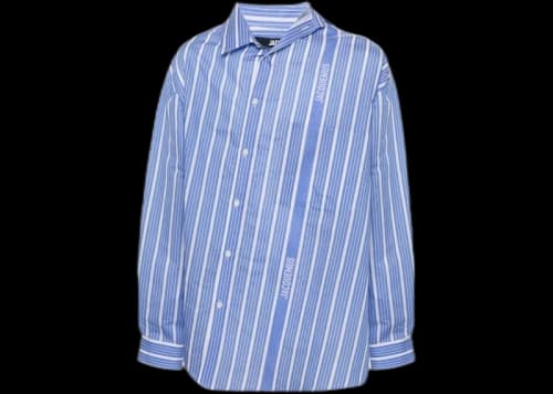 Jacquemus La Chemise Cuadro Shirt Blue/White