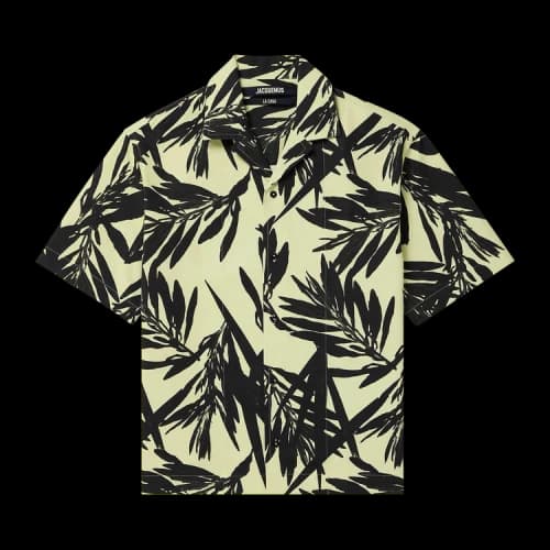 Jacquemus Le Foliage Print Jean Shirt 'Black'