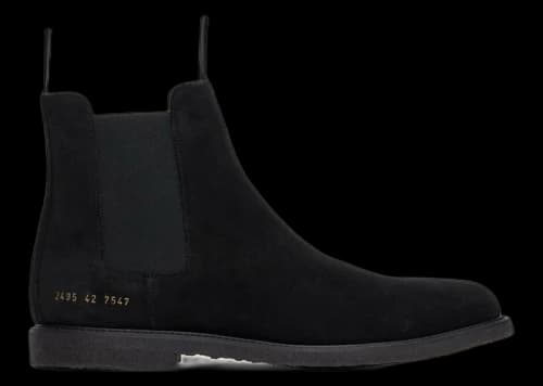 Common Projects Chelsea Classic Black Waxed Suede