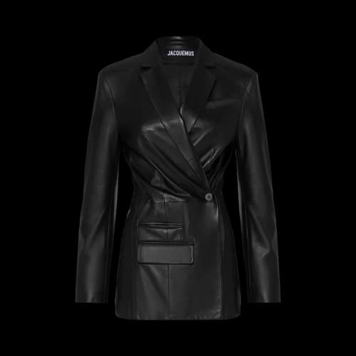Jacquemus Tibau Leather Blazer 'Black'