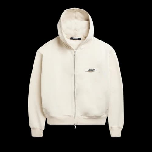 Jacquemus Le Gros Grain Zip Hoodie 'Beige'