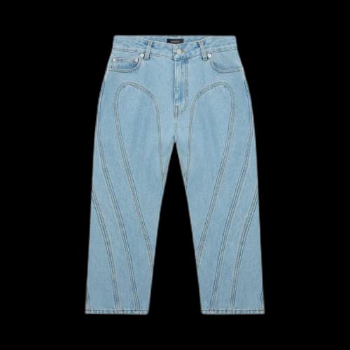 Mugler Denim Stretch Jeans 'Light Blue'