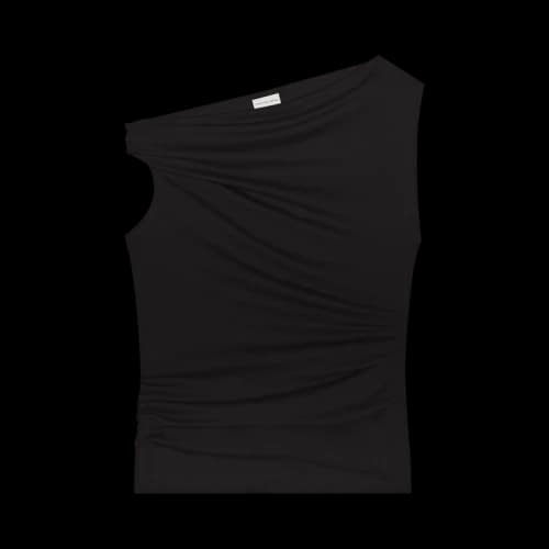 Dries Van Noten Off Shoulder Top Mahogany