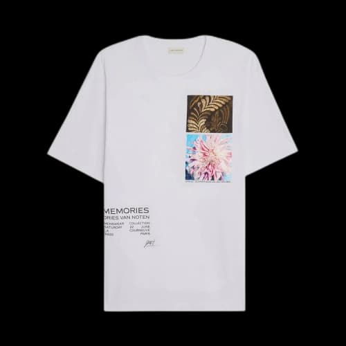 Dries Van Noten Medium Fitted Print T-Shirt 'White'