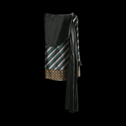 Dries Van Noten Asymmetrical Midi Striped Skirt 'Bottle'