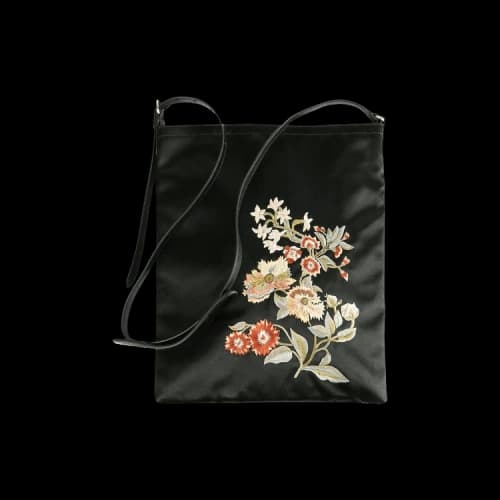 Dries Van Noten Floral Embroidery Bag 'Black'