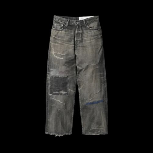 Neighborhood Savage Denim DP Wide Pants 'Black'