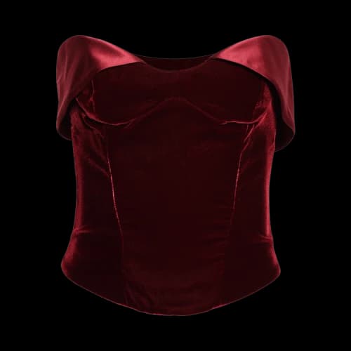 Mugler Top 'Blood Red'
