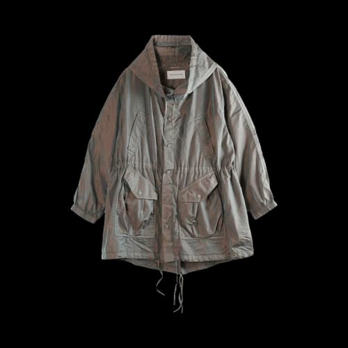 Dries Van Noten Changeant Overdye Jacket Sky