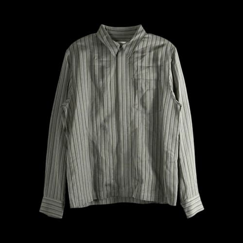 Dries Van Noten Striped Fluid Shirt 'Grey'
