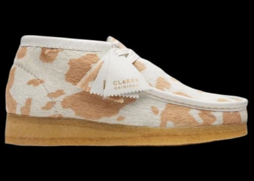Clarks Originals Wallabee Boot Tan Cow Print (Women's)