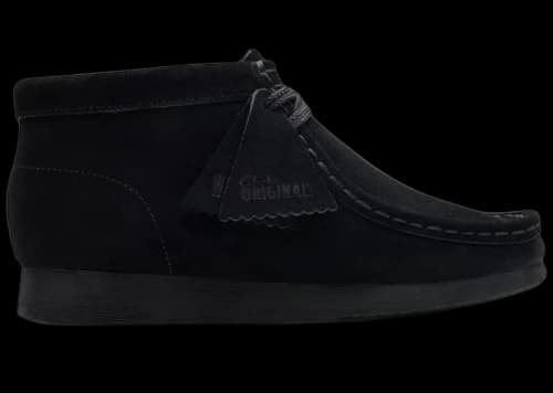 Clarks Originals Wallabee Boot Older Black Suede (GS)