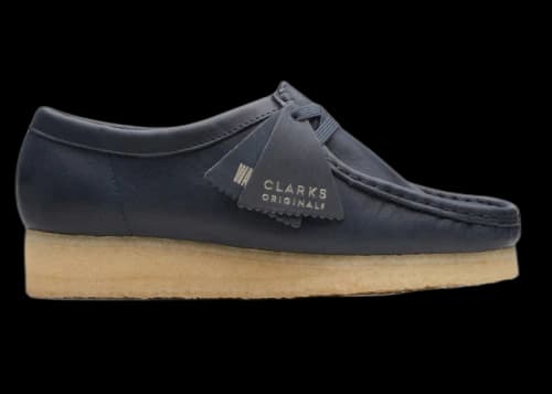 Clarks Originals Wallabee Boot Navy Leather (Women's)