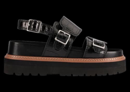 Clarks Orianna Glide Black Interest Leather (Women's)