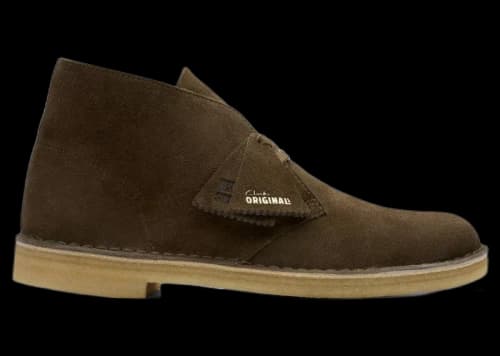 Clarks Originals Desert Boot Dark Khaki Suede