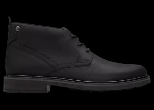 Clarks Newford Mid Black Leather