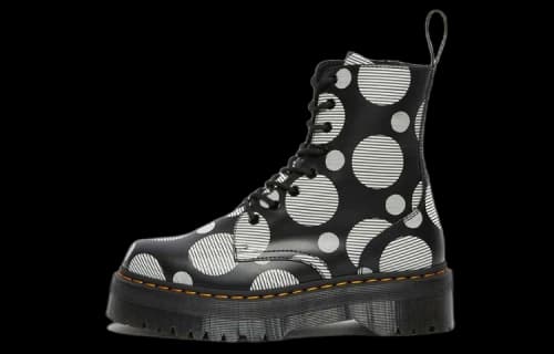 Dr. Martens Jadon Polka Dot Smooth Leather Platform Boots 'Black' (Women's)
