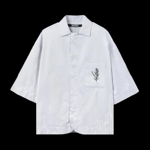 Jacquemus La Chemise Gardian 'Rosemary Light Blue/Black'