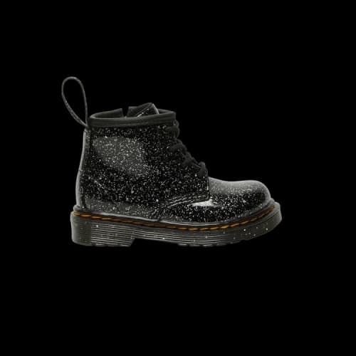Dr. Martens 1460 Glitter Ankle Boot Toddler 'Black Cosmic Glitter'