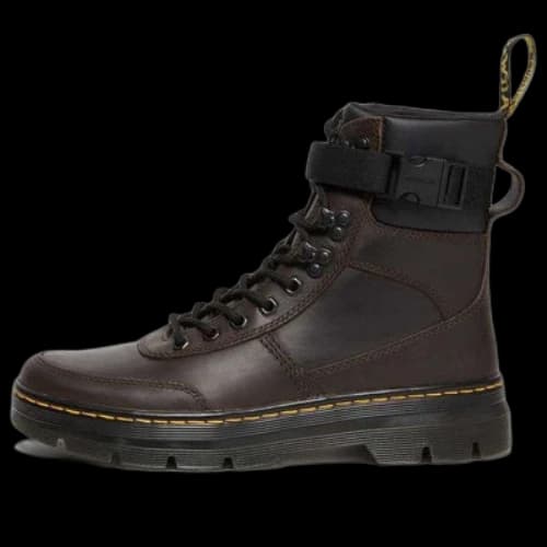 Dr.Martens Combs Tech Crazy Horse Leather Casual Boots 'Dark Brown Crazy Horse'