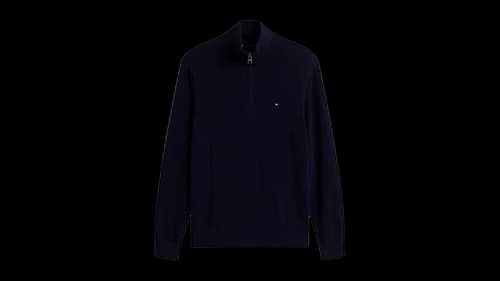 Tommy Hilfiger Half-Zip Pima Sweater Blue