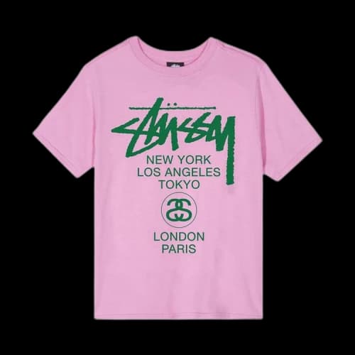 Stussy World Tour Tee 'Pink'