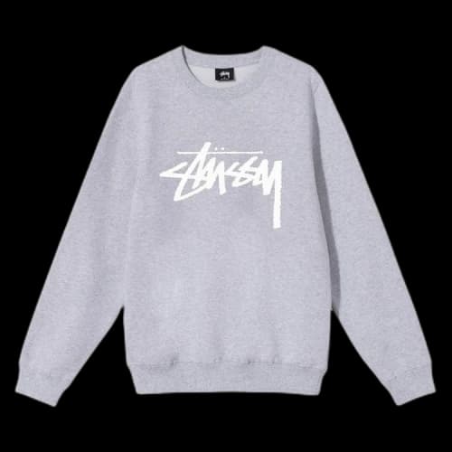 Stussy Stock Crew 'Ash Heather'
