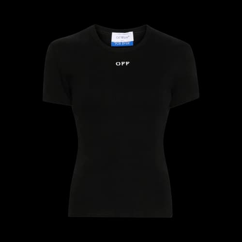Off-White Off Stamp Rib Basic Tee 'Black/White'