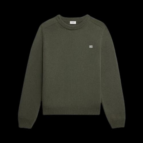 CELINE Triomphe Crewneck Sweater 'Khaki'