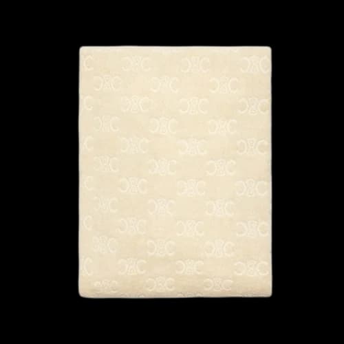 Celine Monogram Terry Cotton Towel Ecru