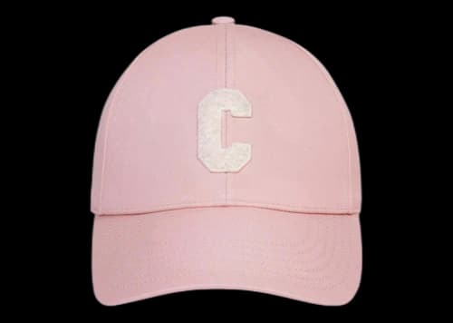 Celine Initial Baseball Cap Vintage Pink