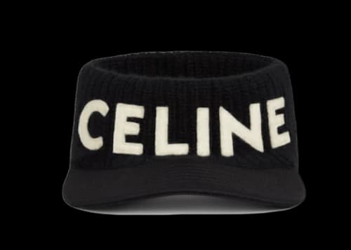 Celine Visor In Wool Black