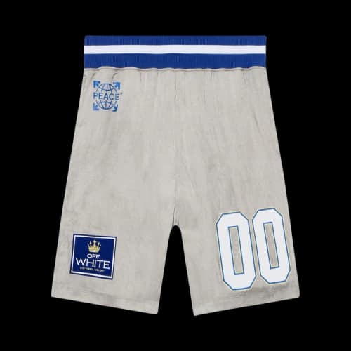Off-White Dyed VI Sat 00 Loose Shorts 'Flint Grey/Electric Blue'