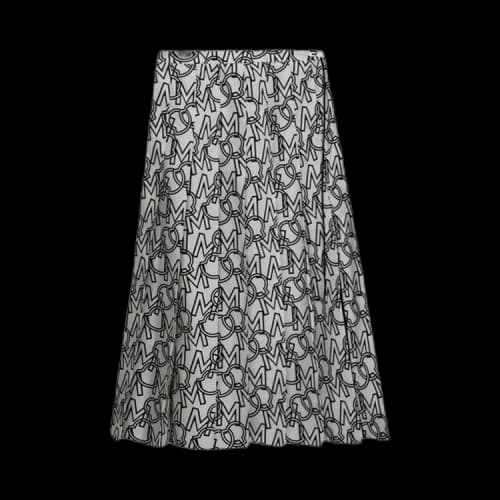 Moncler Girocollo Midi Skirt 'White/Black'