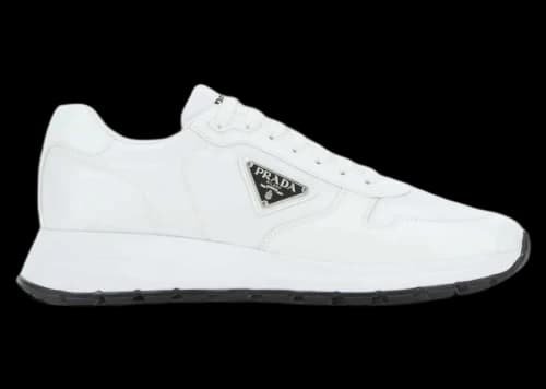 Prada PRAX 01 Sneakers Re-Nylon Brushed Leather White Black