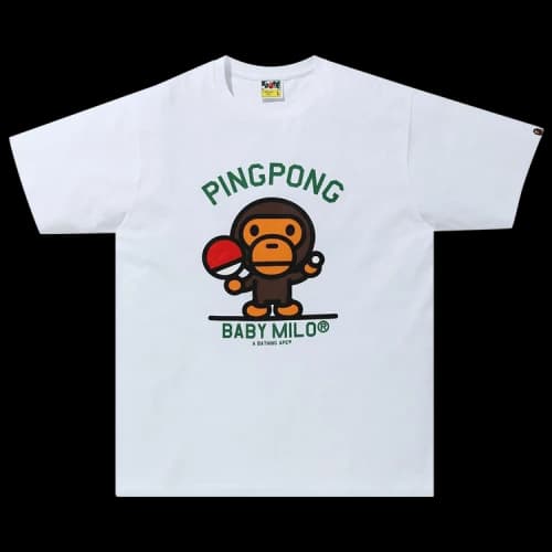 BAPE Milo Pingpong Sports Tee 'White'