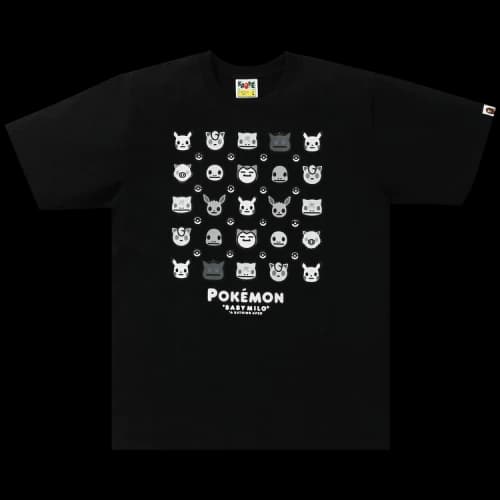 BAPE Baby Milo x Pokemon Monotone Tee #4 'Black'