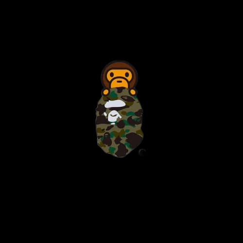 BAPE 1st Camo Milo On Ape Head Tee 'White/Green'