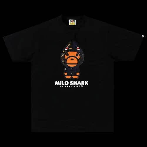 BAPE Milo Shark Tee 'Black/Navy'