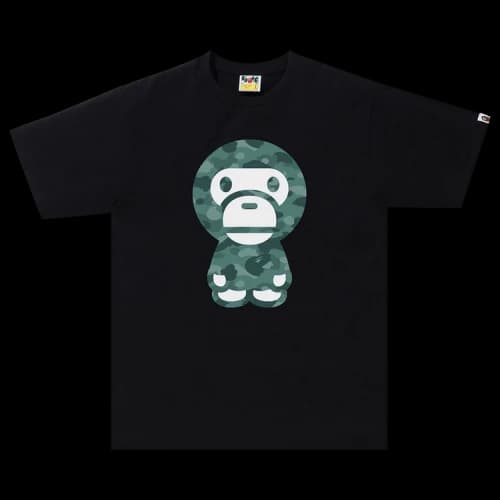 BAPE Color Camo Big Baby Milo Tee 'Black/Green'